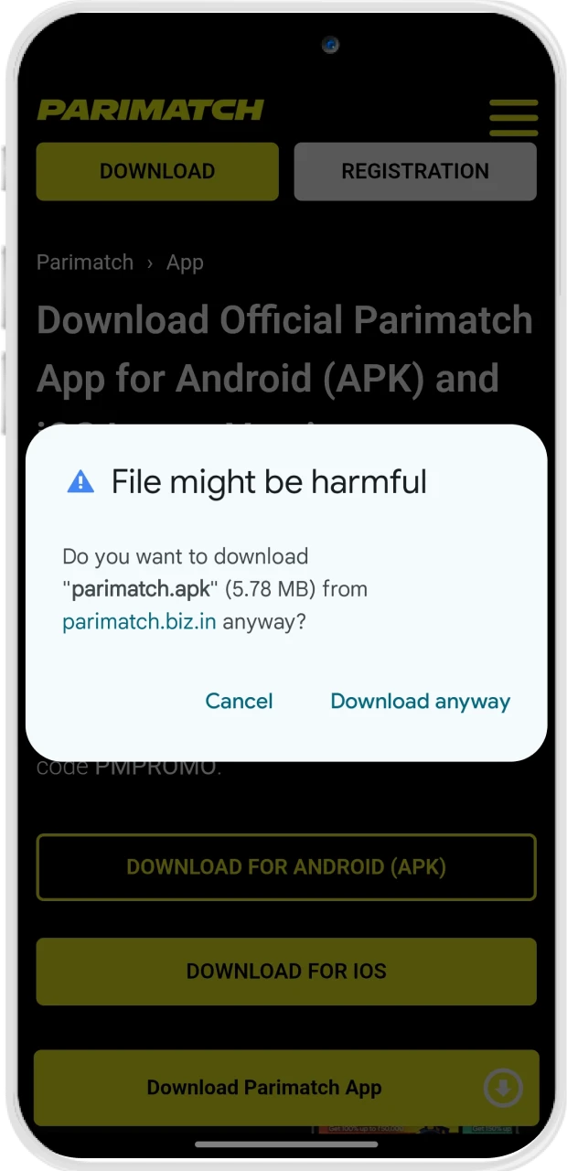 Confirm downloading the app and wait for a while.