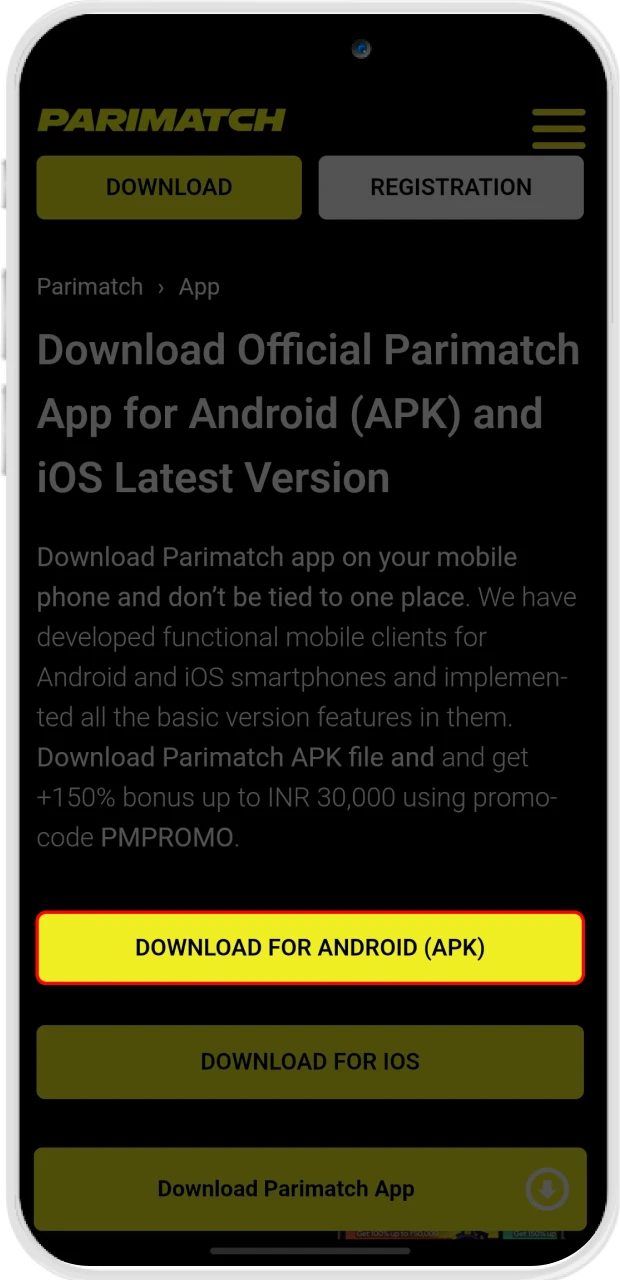 हमारी साइट पर जाएं और Android के लिए apk फ़ाइल डाउनलोड करें।