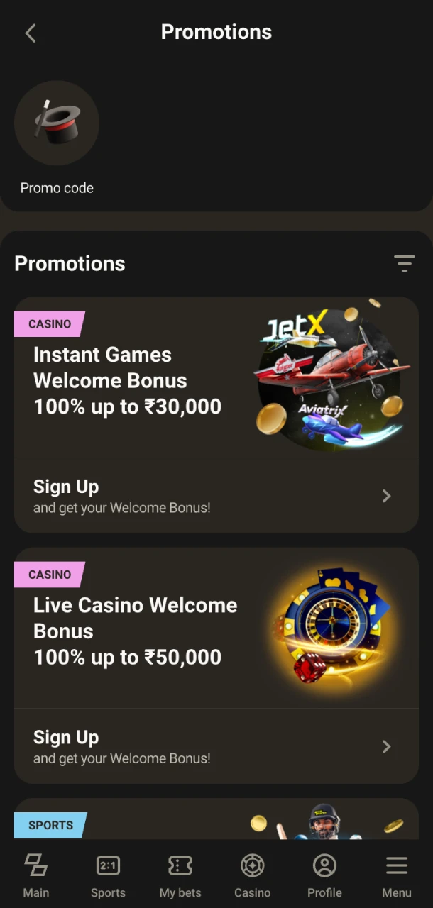 Parimatch पर विशेष पुरस्कार और बोनस अनलॉक करें।