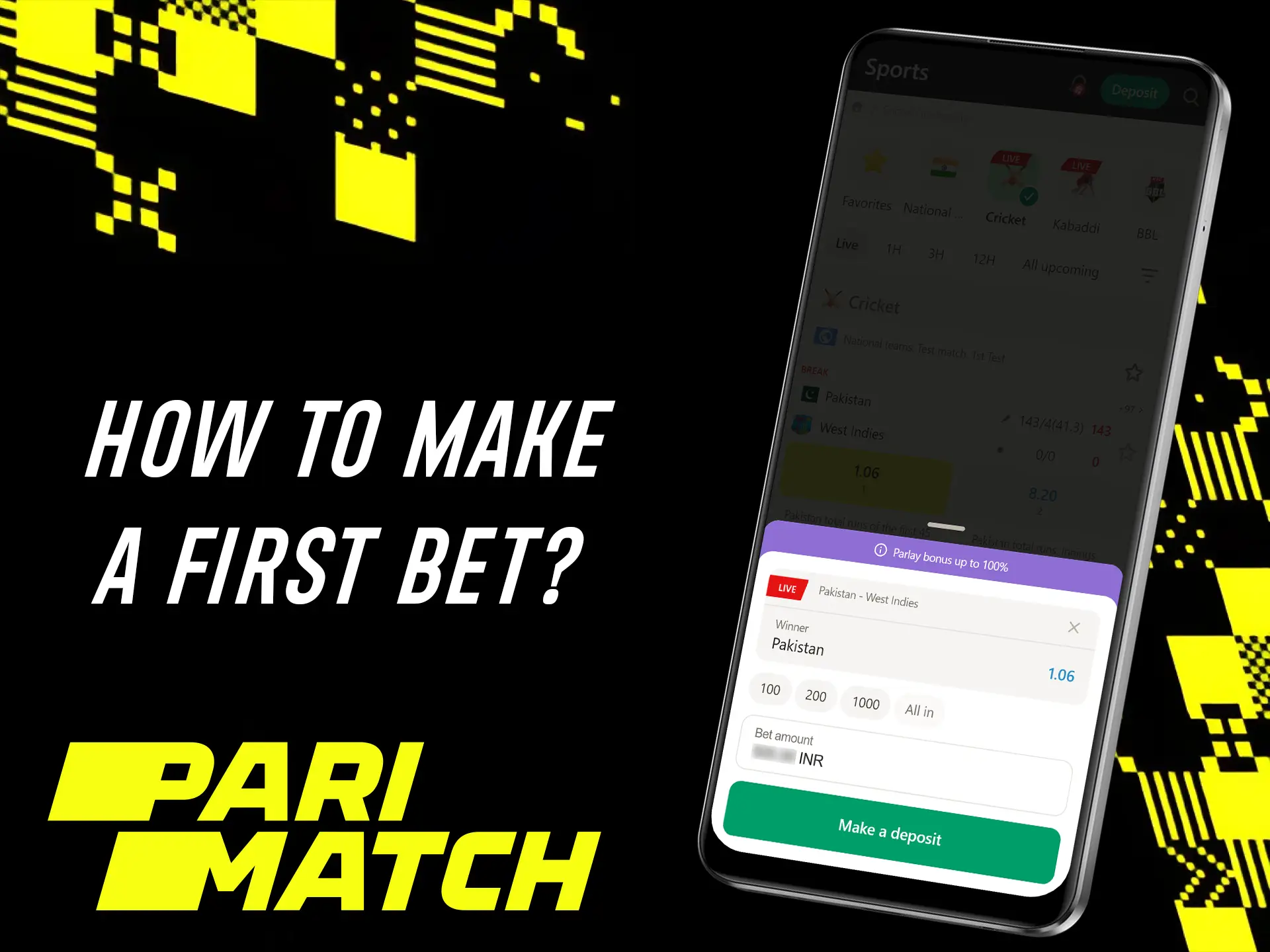 Learn how to place your first bet in the Parimatch mobile app.