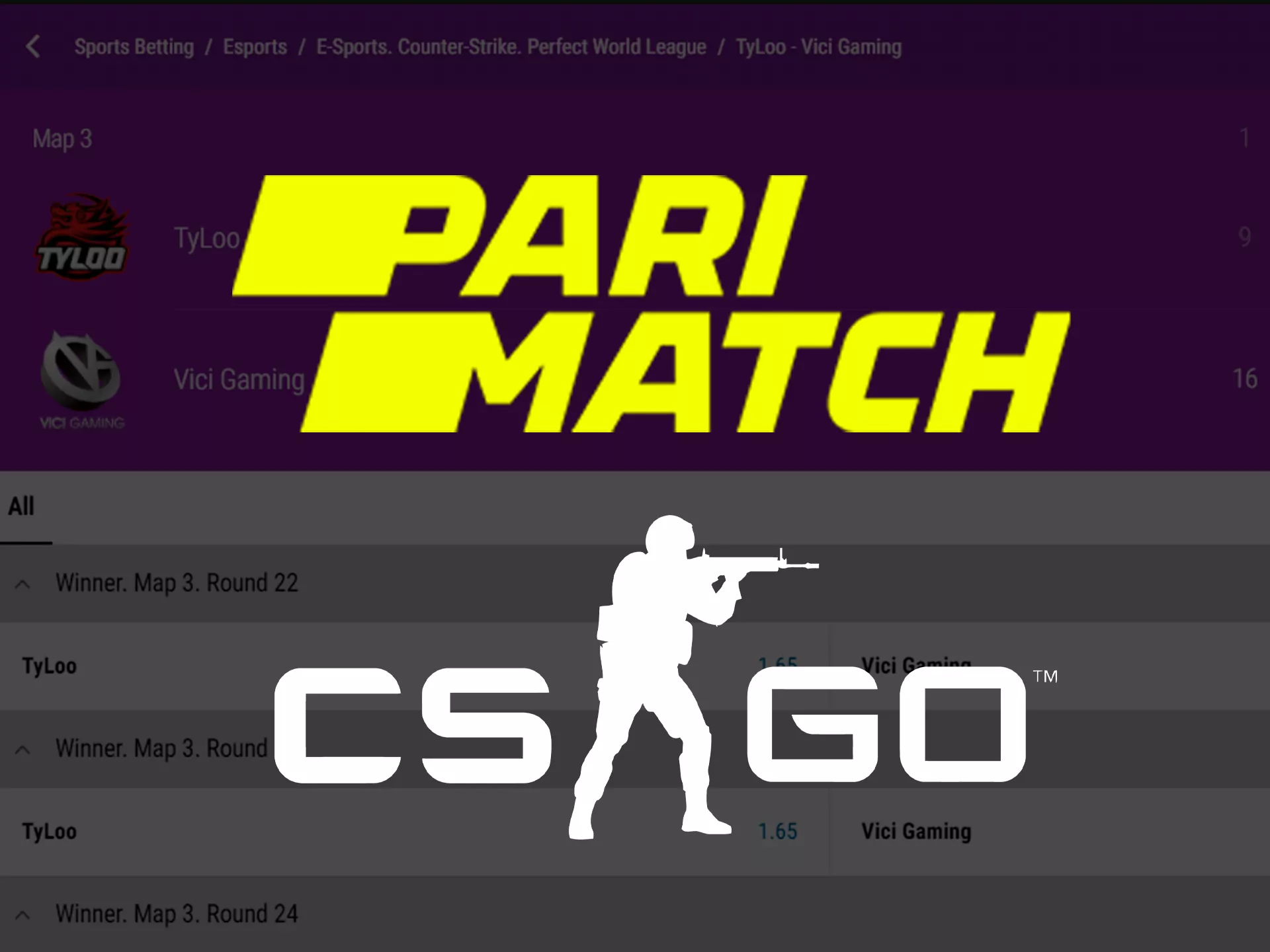 You can watch live streamong of CS:GO and plave immediate bets.