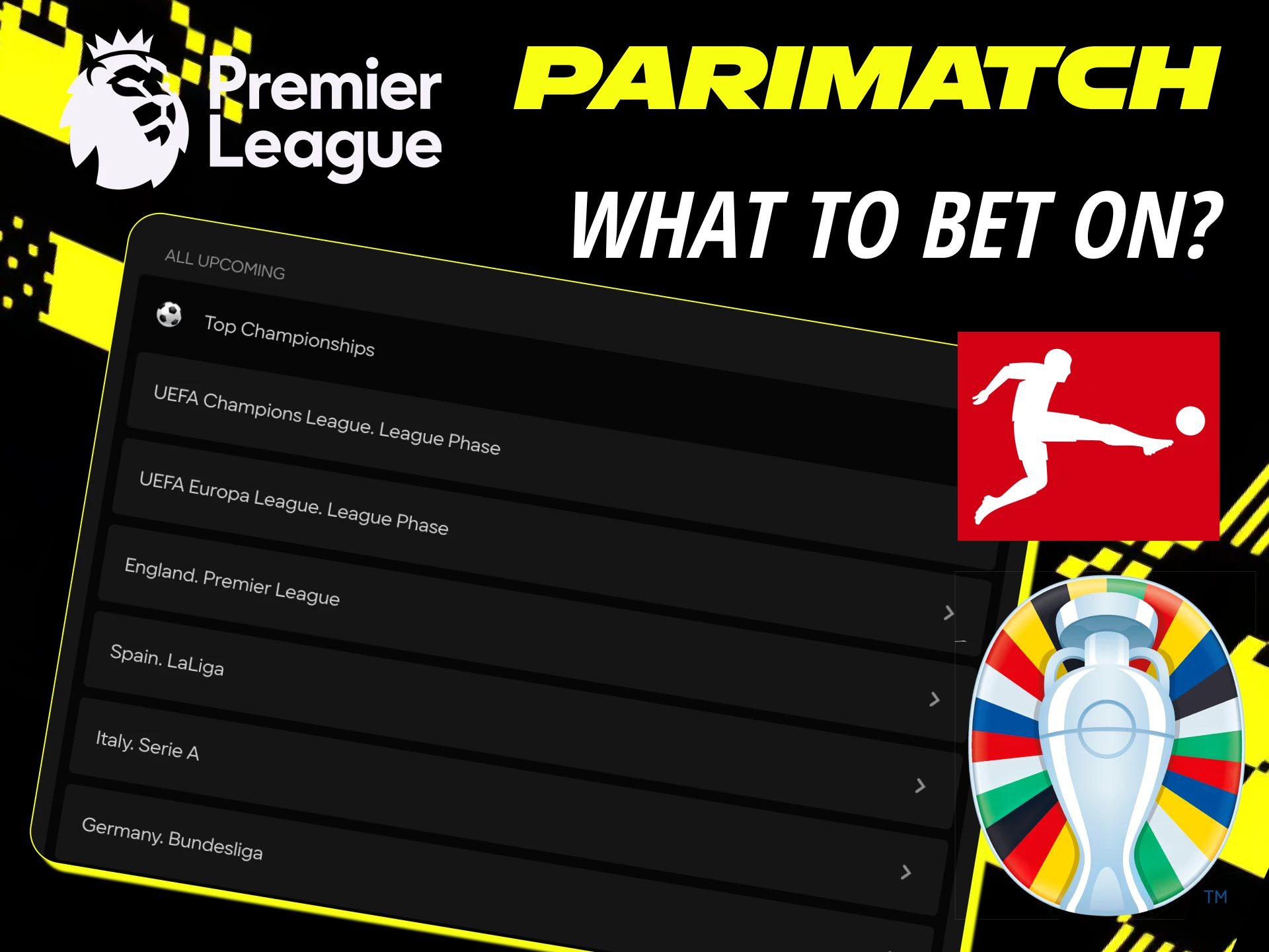 Find out which football matches you can bet on at Parimatch online casino.