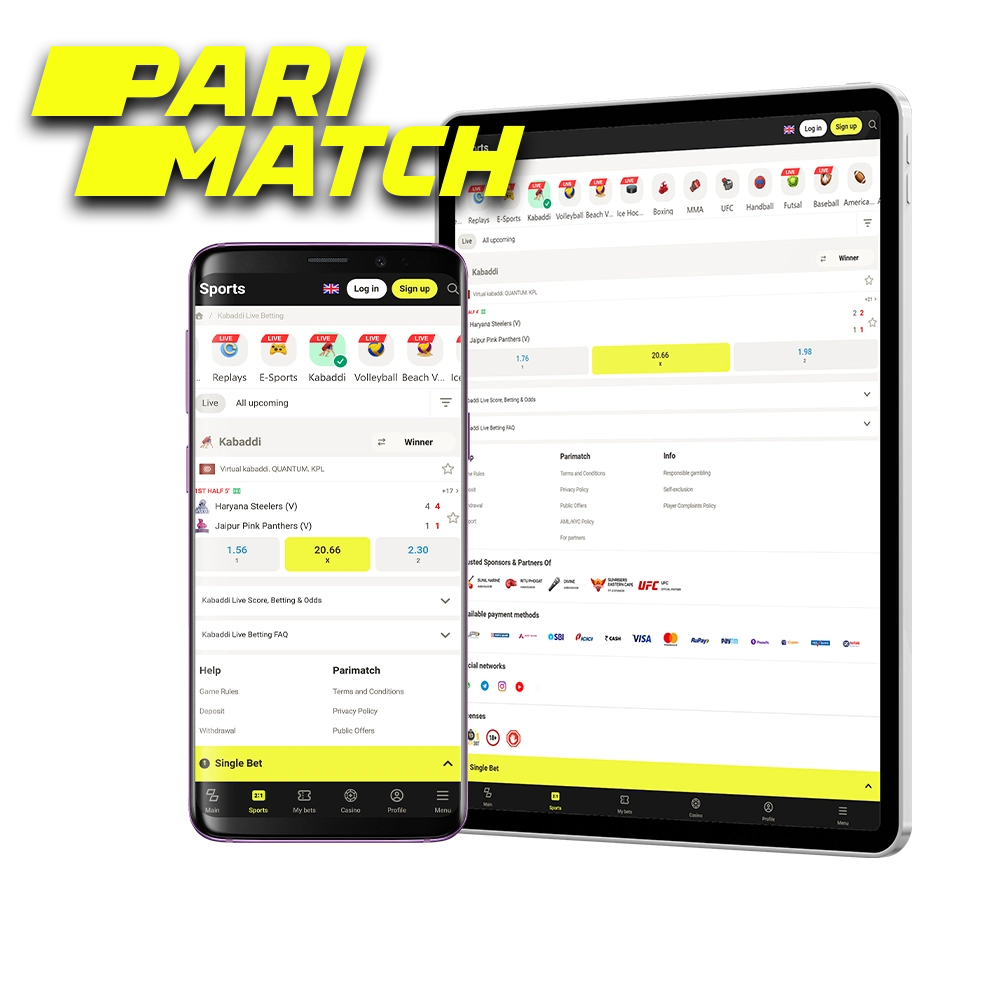 Experience the thrill of betting on popular Kabaddi matches at Parimatch.