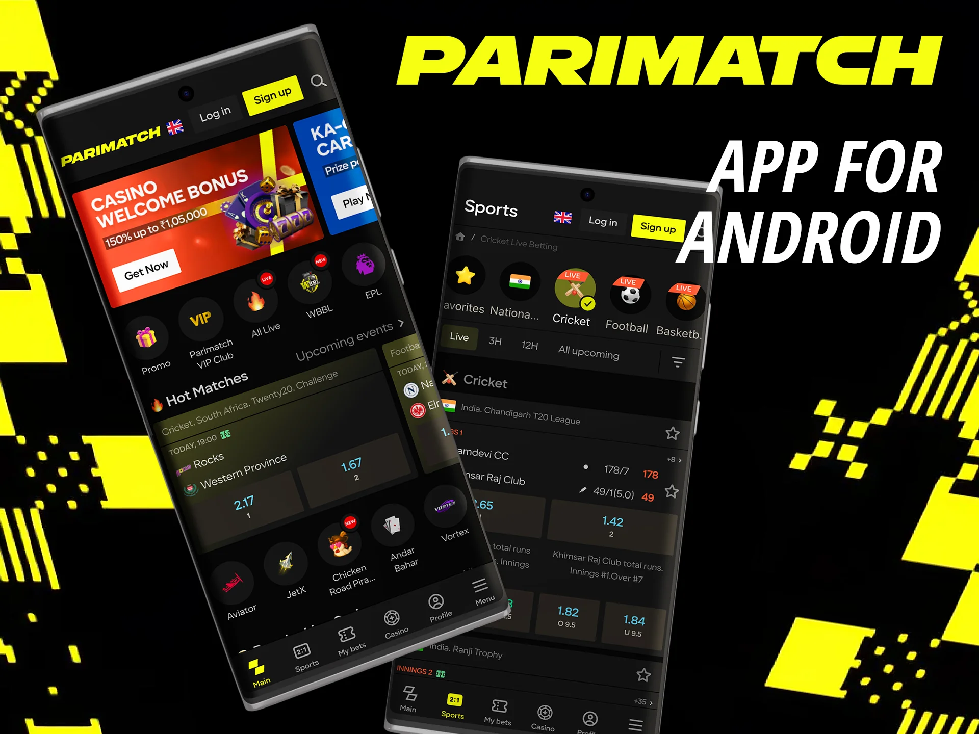 Download Parimatch for Android and play anytime, anywhere.