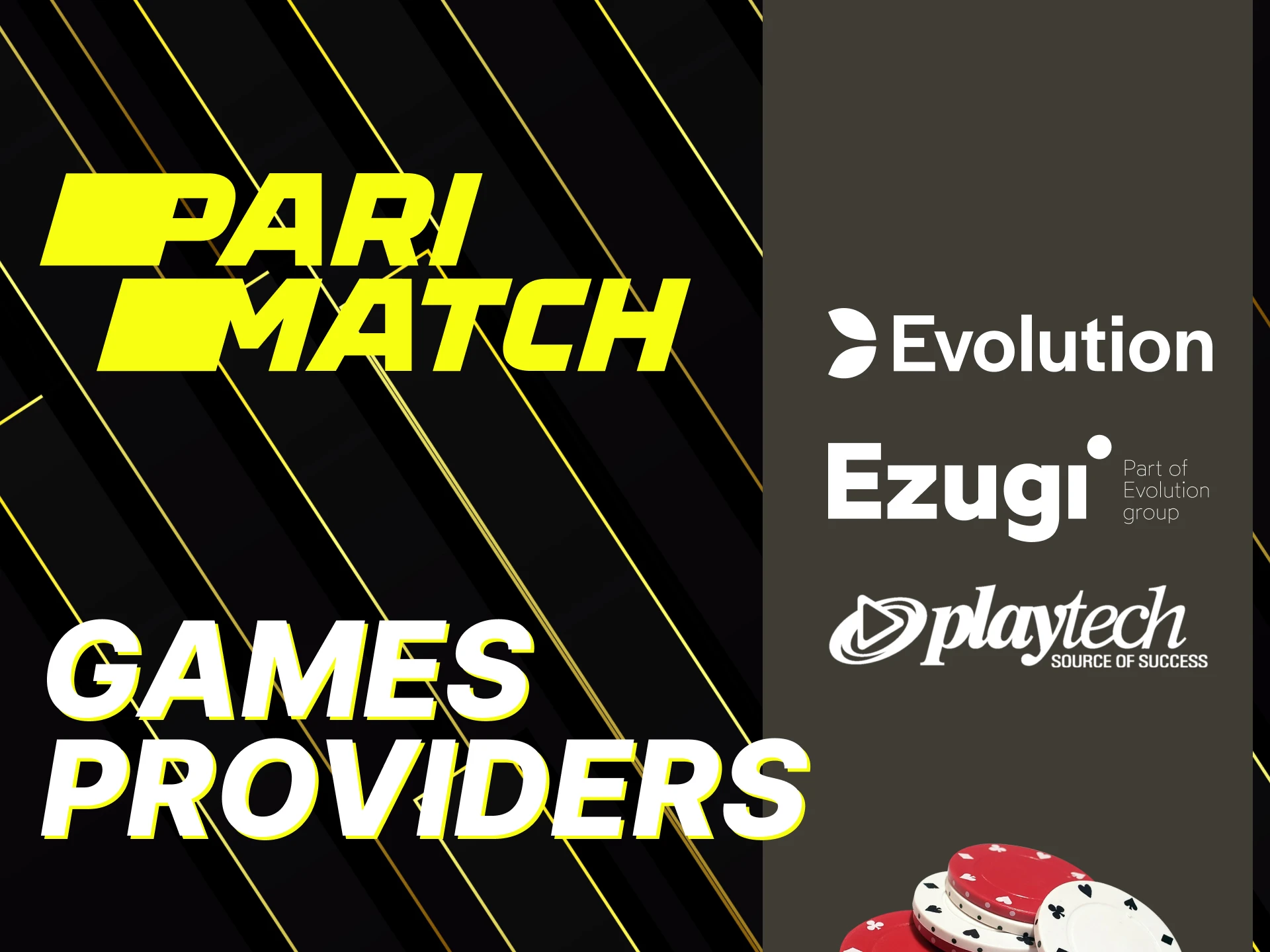 Parimatch partners with the best poker game providers.