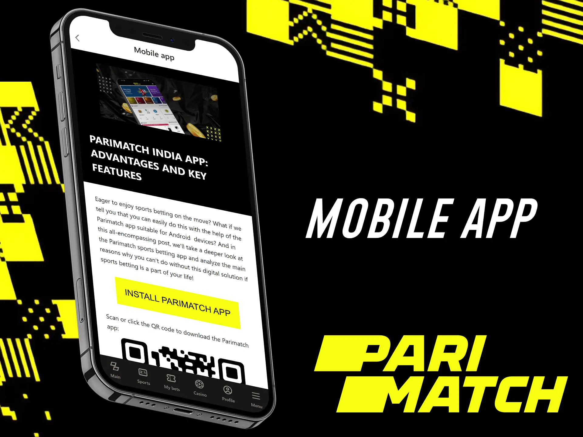 You can use the Parimatch platform from mobile devices by downloading the iOS or Android app.