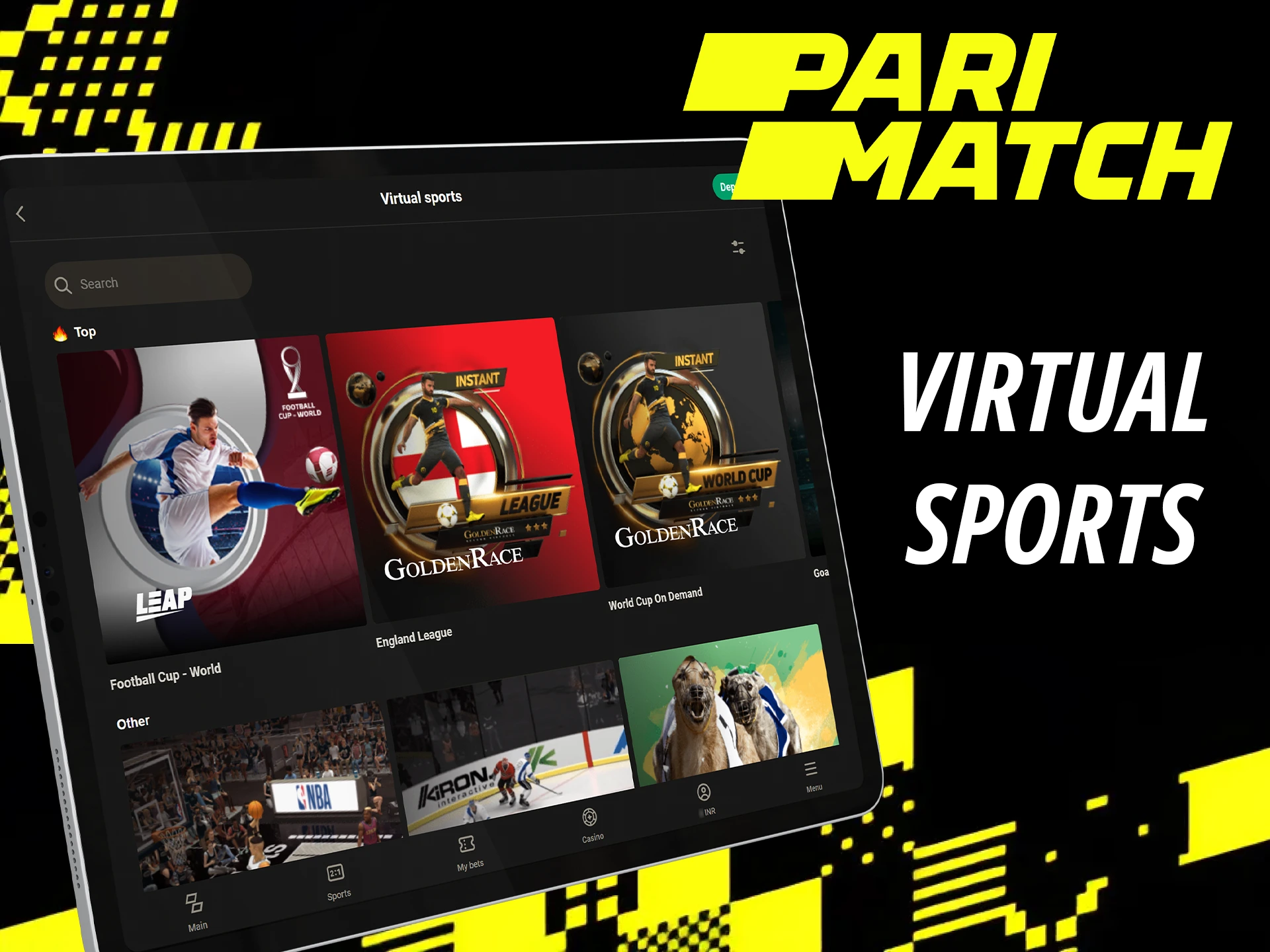 Betting on virtual sports is popular on Parimatach.