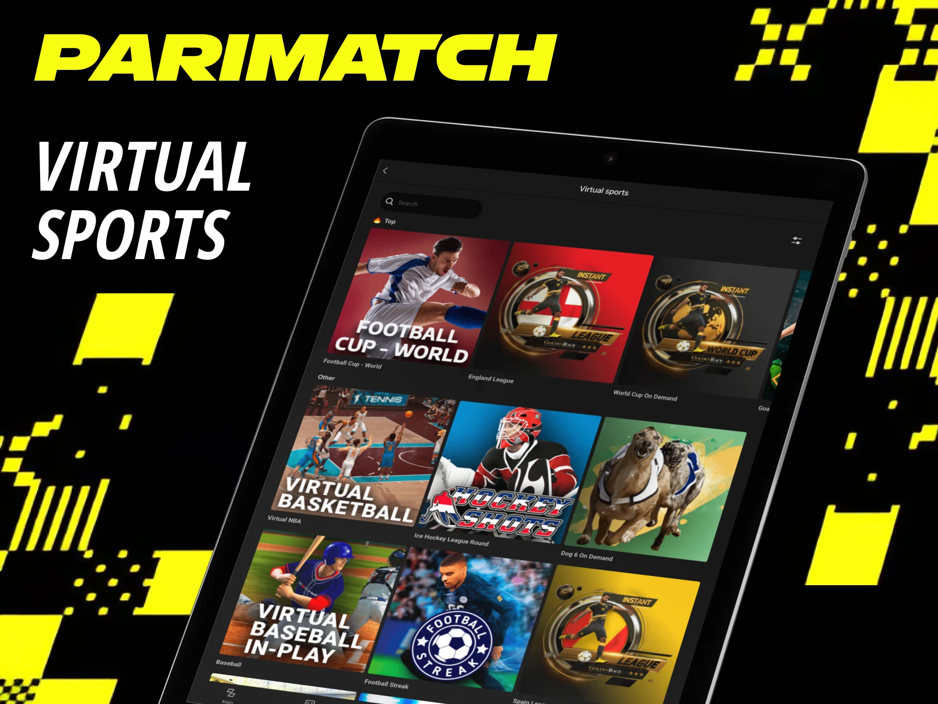 Betting on virtual sports is popular on Parimatach.