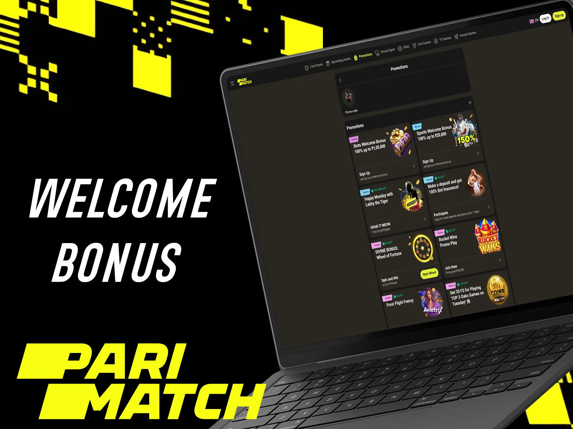 Parimatch offers generous welcome bonuses for both sports betting and casino games.