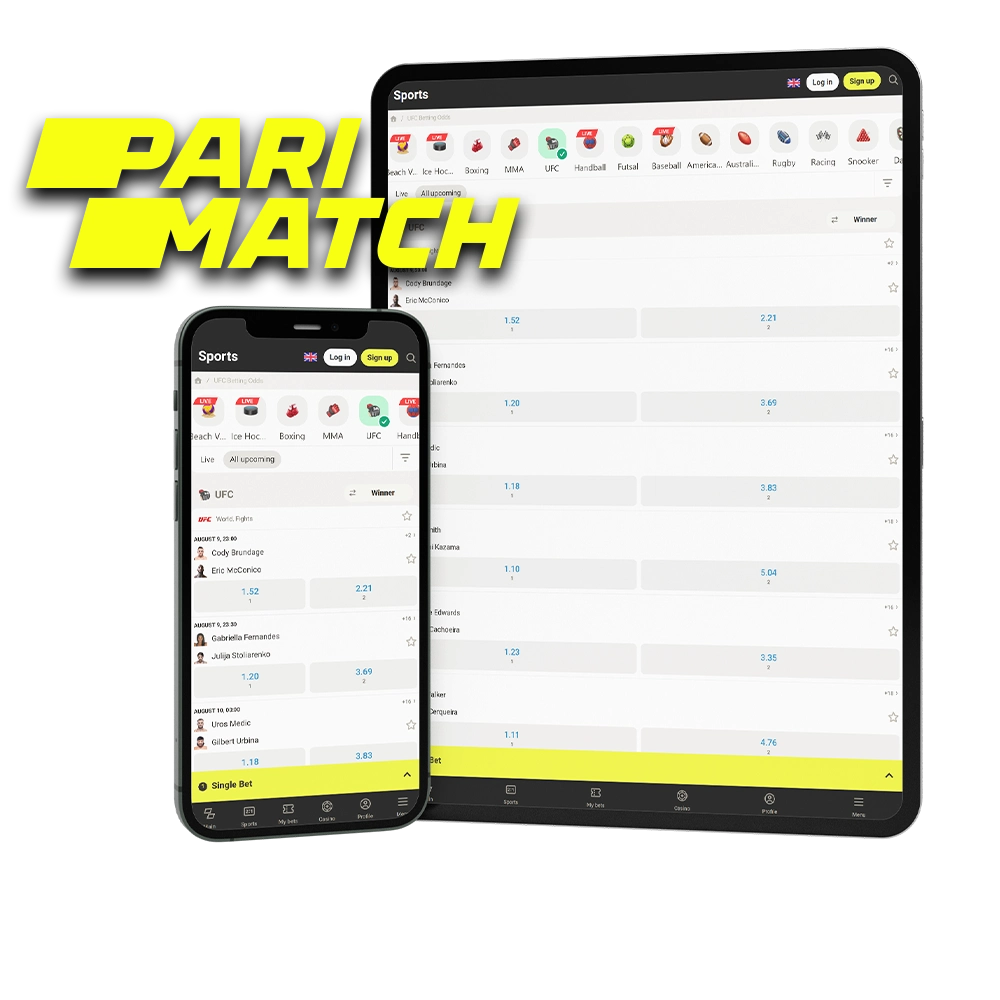 Bet on the most exciting UFC fights, exclusively on Parimatch.