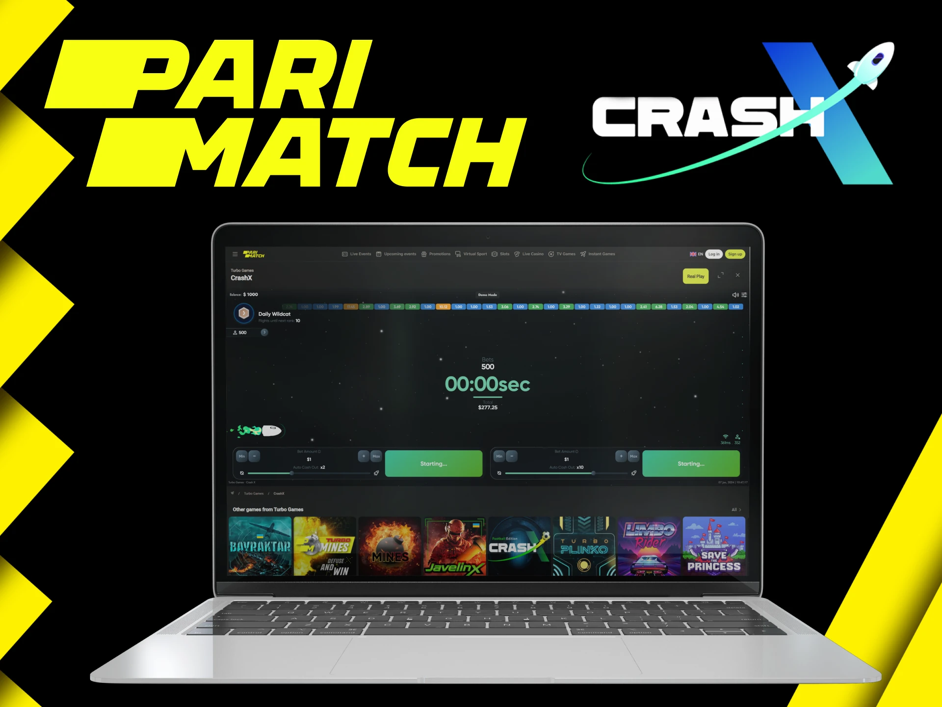 Learn more about what CrashX is on Parimatch.